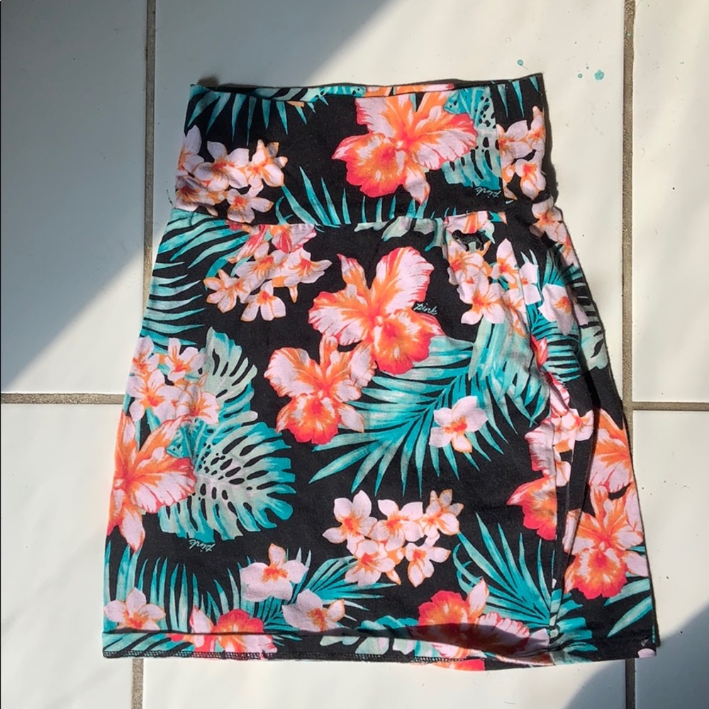 VS PINK floral pencil skirt